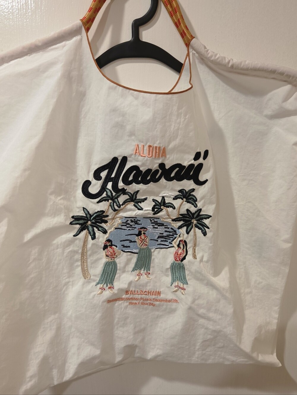 Aloha Hawai'i Embroidered DurableTote - White